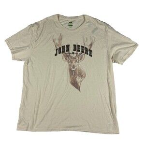 John Deere Mens XXL Deer Buck Graphic T Shirt Nothing Runs Like a Deere Hunting